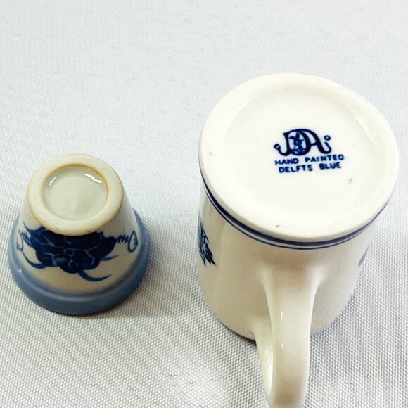 Delfts Blue Holland Vintage Mini Ashtray Stein Clogs Windmill Hand Painted LOT 4 - Picture 15 of 15